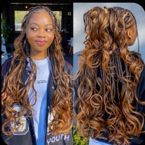 1pc Curly 24Inch Loose Wavy Bouncy Braiding Crochet Hair Extensions