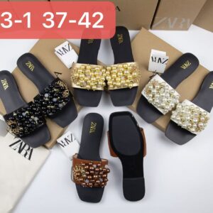 zara pearl sandals
