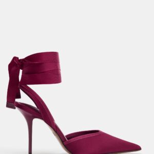 ZARA PURPLE SLINGBACK HEELED SHOES WITH STRAP