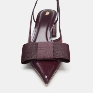ZARA SLINGBACK HEELED SHOES WITH BOW