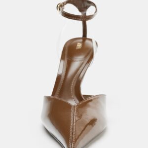 ZARA FAUX PATENT HEELED SHOES