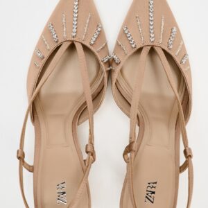 zara rhinestone mules