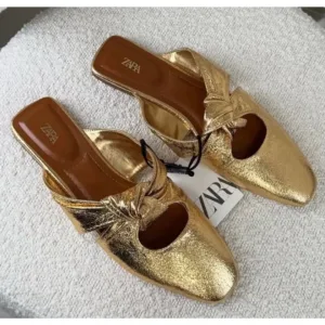 ZARA Square Toe Slip-Ons