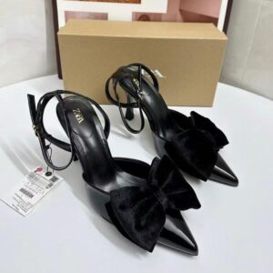 zara butterfly knot heels