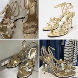zara gold ankle strap heels