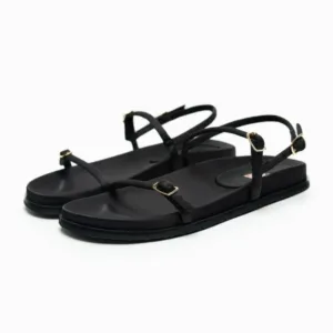 Zara Satin Flat Sandals
