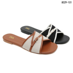 zara FLAT CANVAS SANDALS WITH BUCKLE