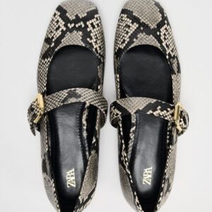 zara animal print ballet flats