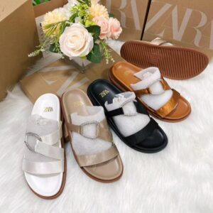 zara outdoor leather bottom sandals