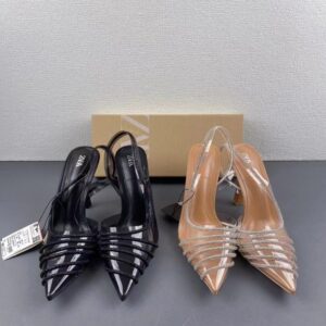 zara Transparent Metal Chain Slingback