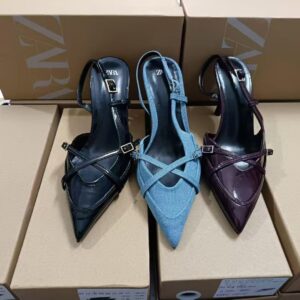 zara buckle high heels