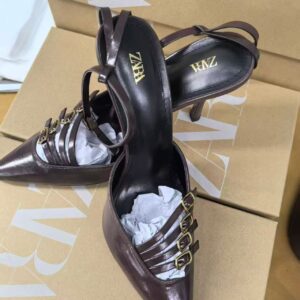 ZARA BUCKLED HIGH-HEEL SHOES