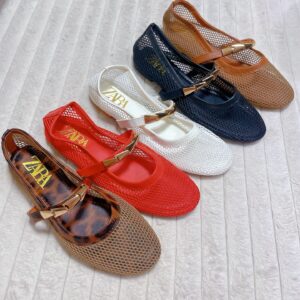 zara mesh flats