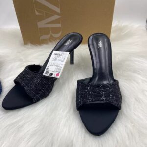 ZARA FABRIC HIGH-HEEL SANDALS