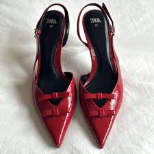 ZARA Faux Patent Leather Heels