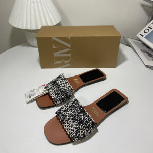 zara tweed flat shoes