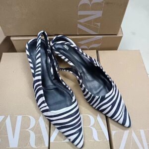zara Zebra Print Court Heel