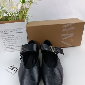 zara ballet buckle strap shoes