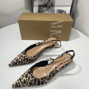 Zara leopard Print Kitten Heel