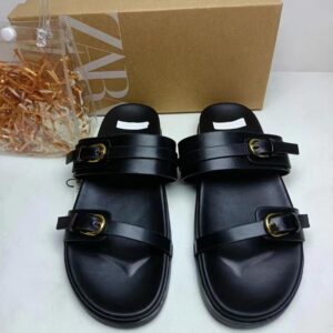 zara Leather Anti Slip Straight Strap sandals