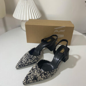 ZARA BLOCK HEEL SLINGBACK SHOES