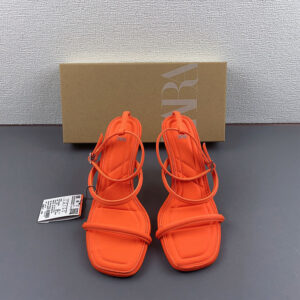 Zara strappy block-heel sandals.