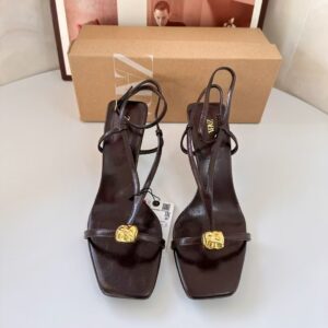 zara metal buckle heels
