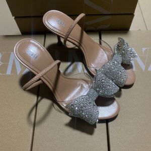 Zara bow crystal embellished heels