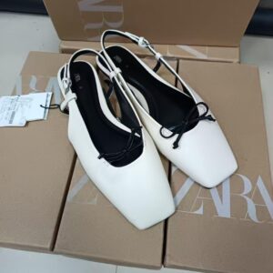 Zara white slingback ballet flats