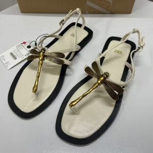 ZARA Metal dragonfly flat