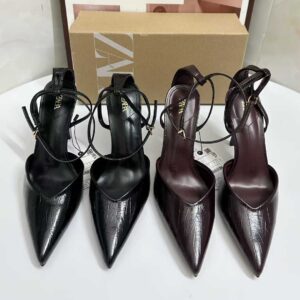 zara STRAPPY PATENT FINISH SLINGBACK