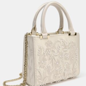ZARA SATIN-EFFECT PEARL HANDBAG