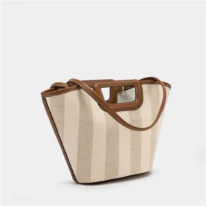 ZARA MAXI TOPSTITCHED TOTE BAG