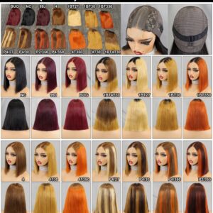 350% 2*6 glueless bob STRAIGHT human hair 100%