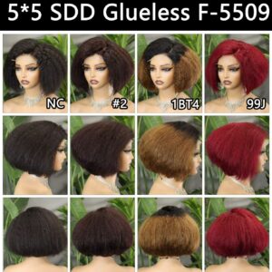 5*5 SDD GLUELESS F-5509 HUMAN HAIR