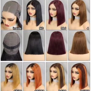 350% SDDA 5*5 GLUELESS BOB STRAIGHT HUMAN HAIR