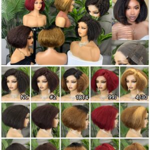 300% 5*5 SDD GLUELESS F-5509 C TYPE WIG HUMAN HAIR 100%