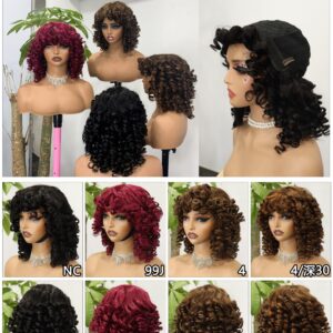 1818 #NC LOOSE CURLY 18 INCH WIG HUMAN HAIR 100%