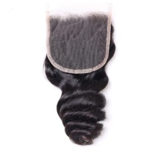 100% human hair 4*4 loose wave braids