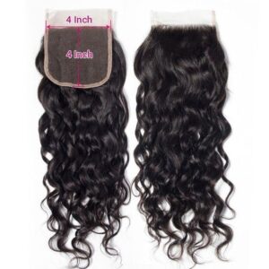 100% human hair 4*4 water wave braids