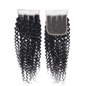 100% Human Hair Kinky Curly Lace Frontal Closure