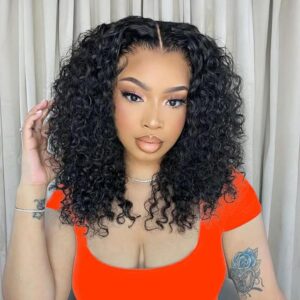 200% 13*4 BOB DEEP WAVE HUMAN HAIR WIG 100%