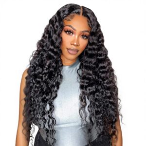 300% 13*4 GLUELESS FUMI LOOSE HUMAN HAIR WIG 100% NATURAL COLOR