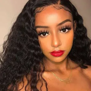 200% FULL FRONTAL LACE 13*4 JERRY CURL HUMAN HAIR WIG 100%