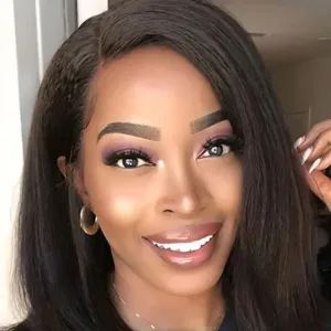 180% density 4*4 kinky straight bob human hair wig 100%