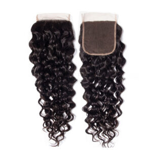 100% human hair 4*4 kinky curly/deep wave/ water wave/loose wave/ kinky straight braid
