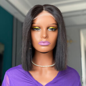 4*4 lace wig human hair wig 100% 10 inch