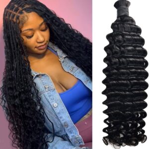 100% deep wave human hair braids