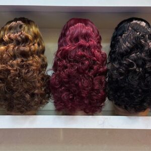 280% 13*4 FULL LACE Bouncy Curly Double Drawn Human Hair Wigs 100%