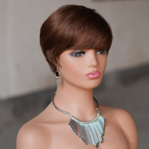 short pixie cut human hair 100% 5 inch